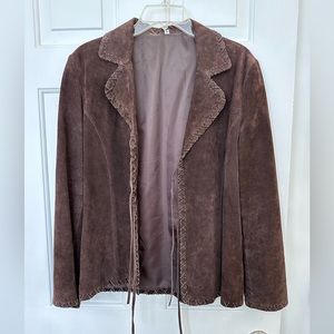 Vintage Suede Jacket | Chocolate Brown | Size L